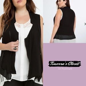Torrid Mixed Fabric Vest